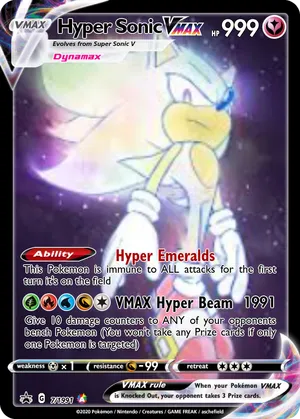 sonic pokemon cards Sonic the hedgehog Pokemon card?
