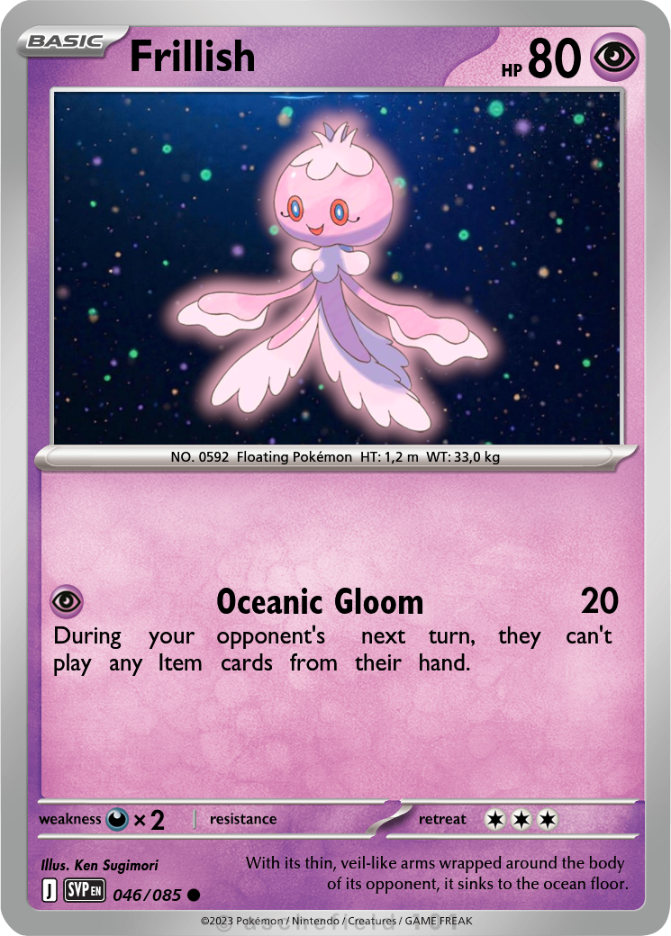 frillish pokemon card AR 124/86 sv11W White Flare Japanese [Colorless] [Colorless] [Colorless]. Pokemon Card Game/[SV11W] White Flare]Frillish