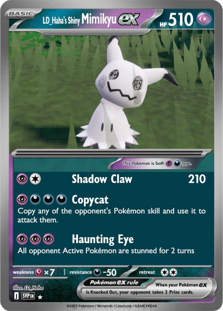 shiny mimikyu pokemon card Rare Paldean Fates #160 PSA 10 Weakness Darkness ×2 Resistance Fighting Pokemon TCG - Mimikyu Trick