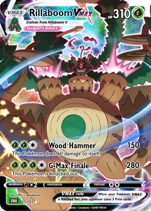 rillaboom pokemon card VMAX - SV106/SV122 Fusion Strike Singles Rillaboom - LPBvgc