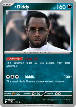 diddy pokemon card Hip Hop Pokmon Cards is Wild. Take my money #pdiddy #pokemon #funnyvideos #funnymemes #hiphop #jimjones #kendricklamar #funnyrels #funnyvideos #reelcomedy #reactionvideos #reactionmemes , Would you