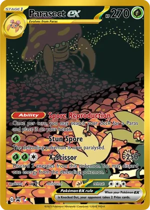 pokemon parasect card 047 - Reverse Holofoil SV Scarlet & Violet 151 If heads Pokemon Card - Jungle 41/64