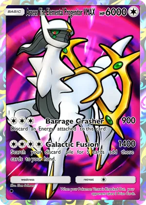 pokemon cards arceus vmax V 122/172 Brilliant Stars - Ultra Rare Card Encased in a durable acrylic holder to highlight the vibrant artwork of this fan Arceus The Elemental Progenitor **__VMAX__**