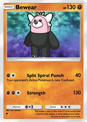 bewear pokemon card GX 035/SM-P Fighting Fighting Bewear - Holo Rare -