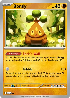 bonsly pokemon cards Bonsly B3 / Pulsing Aura / Pokemon Tcg Quality Custom Card