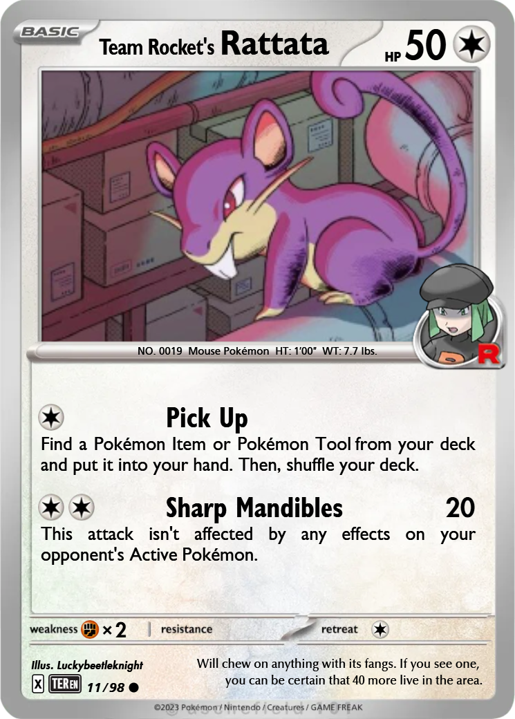 pokemon card rattata Rattata