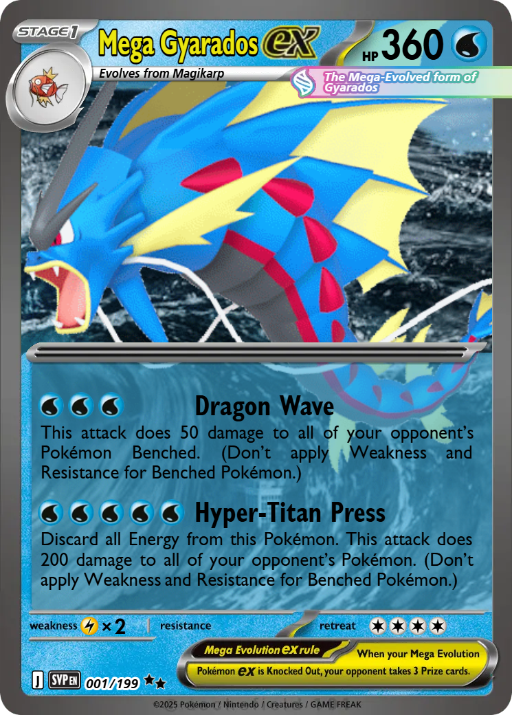 mega gyarados pokemon card - GX - SM212 - Black Star Promo Pokémon Mega Gyarados EX Immersive Card