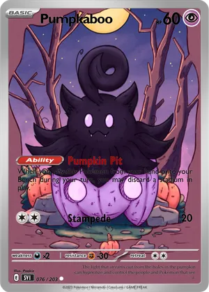 pokemon pumpkaboo card - (44/119) you may discard a Stadium in play Pumpkaboo 044 XY Phantom Forces