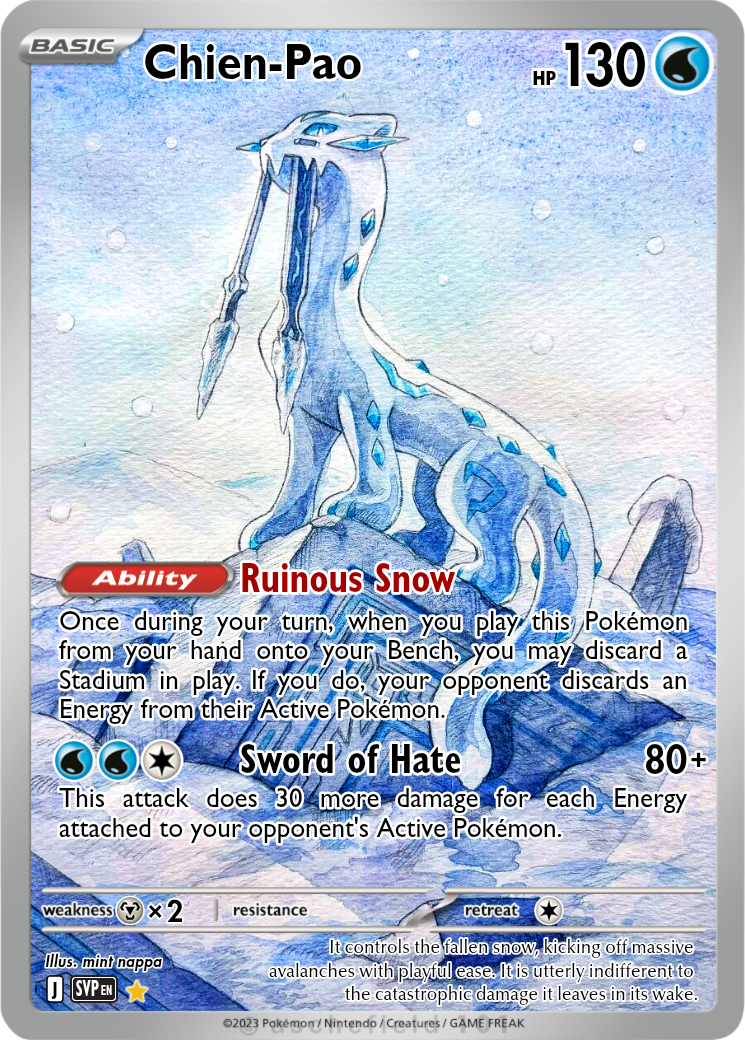 chien pao pokemon card - ex 236/193 - Paldea Evolved Darkness Types Pokemon » Chien-Pao - 056/191