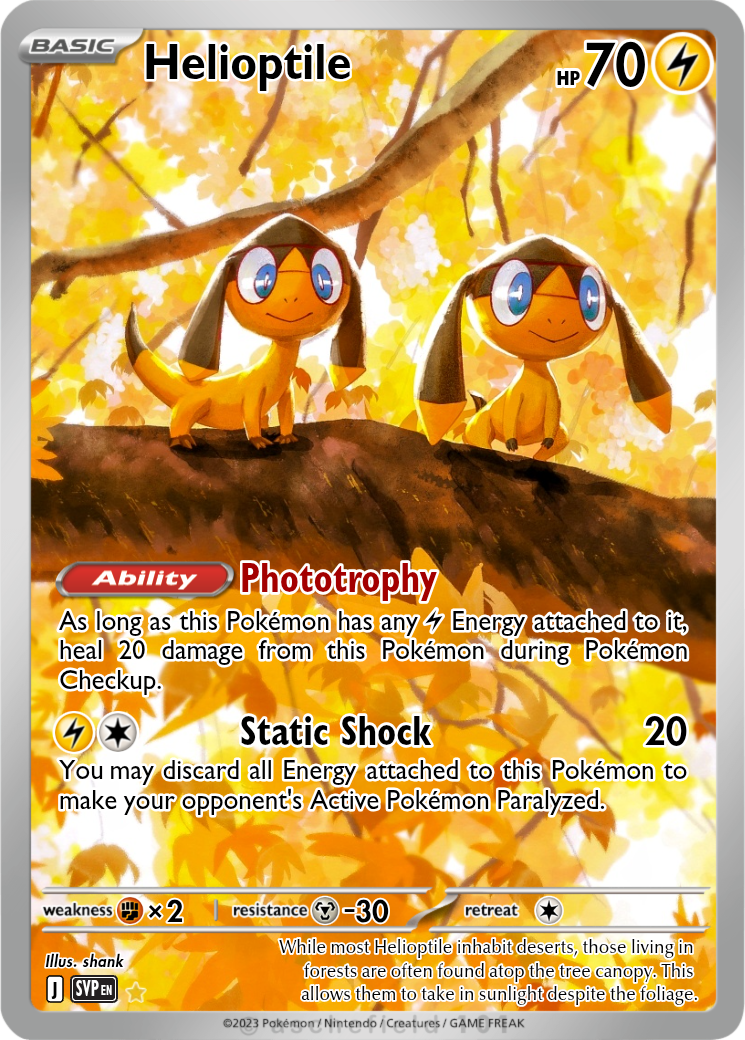 pokemon helioptile card - 154/191 - Surging Sparks Pokmon Hit Points60 HP Form Helioptile - MangoAaron
