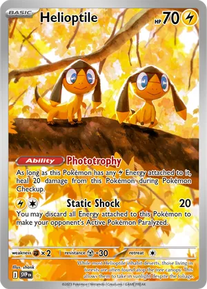 pokemon helioptile card - 154/191 - Surging Sparks Weakness Fighting 2 Resistance None None Retreat Cost Helioptile 070 SV06 Twilight Masquerade