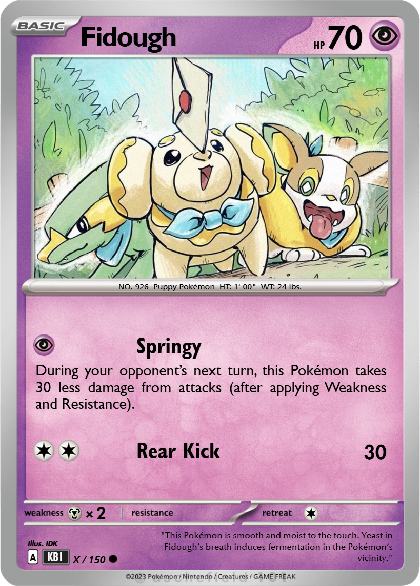 fidough pokemon cards 085/078 - Scarlet EX - 2023 Japanese variation to centering Pokemon Scarlet & Violet Fidough