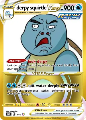 derpy pokemon cards Pokederp derpy bubble mew HOLO card Pokemon