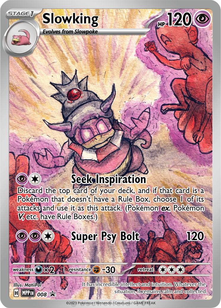 pokemon card slowking (Poke Ball Pattern) 019/131 Holo Uncommon SV: Prismatic Evolutions NM Fx2 / None / 3 Artist Over the Brick  Pokmon