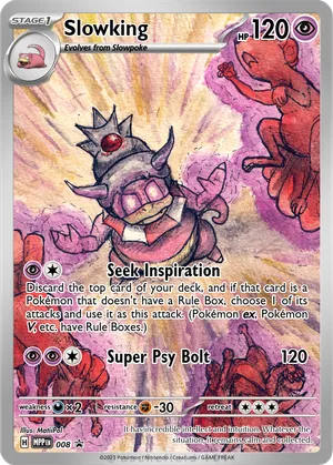 pokemon card slowking (Poke Ball Pattern) 019/131 Holo Uncommon SV: Prismatic Evolutions NM Fx2 / None / 3 Artist Over the Brick Pokmon