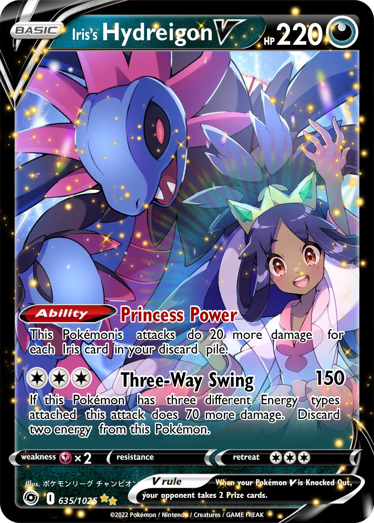 iris card pokemon Pokmon Iris's Fighting Spirit 121/100/SV9/B SR (Super Rare)  BanzaiHobby When your turn ends Hydreigon - MegaCharizardY12