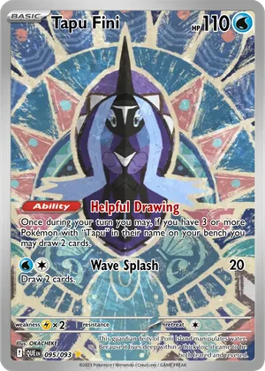 pokemon card tapu fini Pokmon TCG: Deck Shield, 2 Booster Packs & 45 Energy Cards Promo Card Type Tapu Fini (Celestial Guardians #164/239,