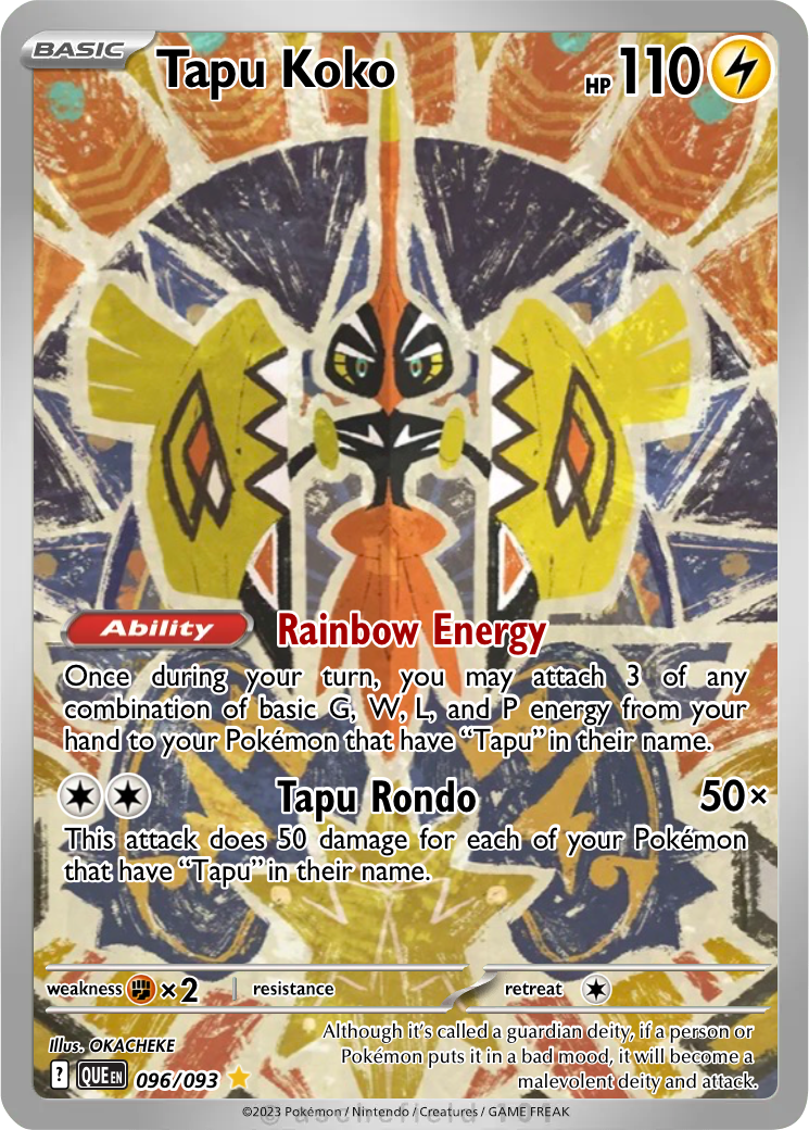 tapu koko pokemon card ex / Iron Leaves ex Battle Deck Lightning Lightning Tapu Koko - Mega_Dudes