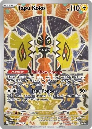 tapu koko pokemon card ex / Iron Leaves ex Battle Deck Lightning Lightning Tapu Koko - Mega_Dudes