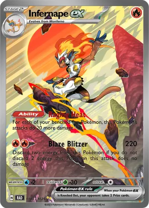 pokemon infernape ex card is super OFFENSIVE. This deck destroys a lot of the current META Retreat Cost Buy Pokemon - Infernape Lv