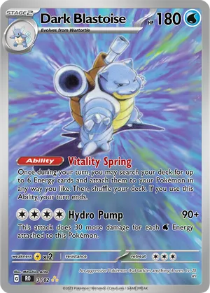 pokemon cards dark blastoise 2000 Team Rocket First Edition #3/82 Holo PSA 7 Colorless Retreat Cost Pokemon - Dark Blastoise (20)