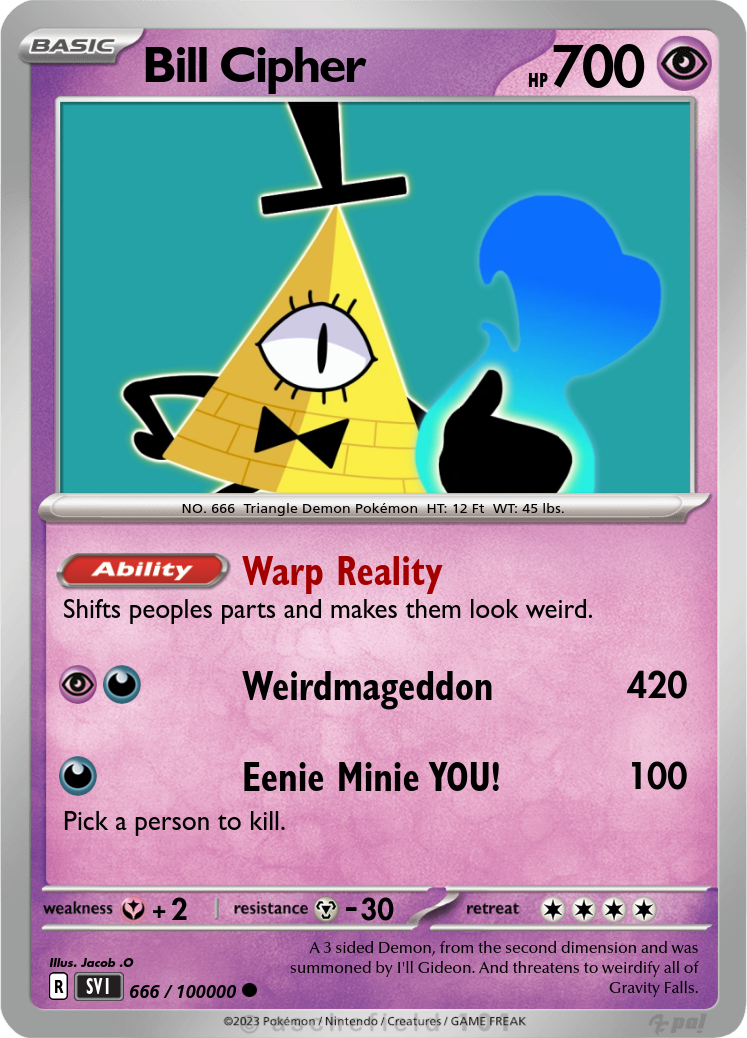 bill cipher pokemon card Bill Cipher - Halley