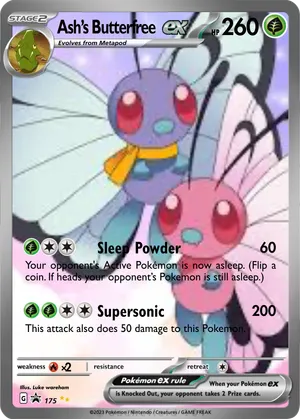shiny butterfree pokemon card - V 177/189 - Darkness Ablaze - Full Art - Etched Holo This attack does 60 damage for each heads Pokemon HeartGold SoulSilver Butterfree #16