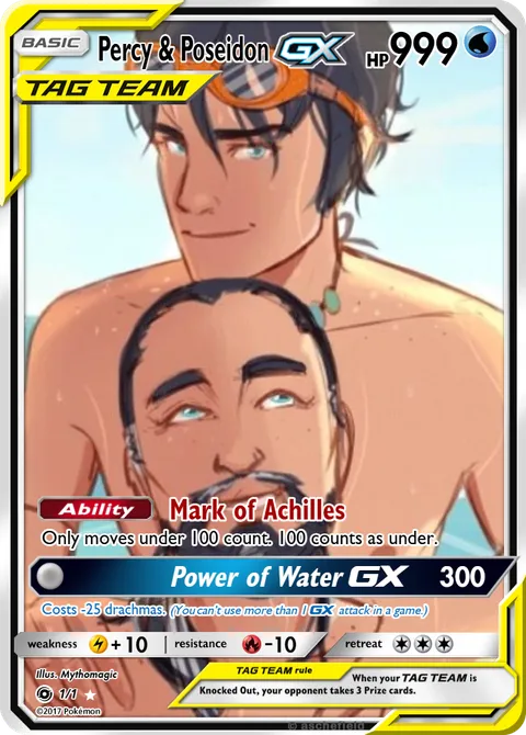 poseidon pokemon card Mythomagic Pokemon Poseidon SeaGod