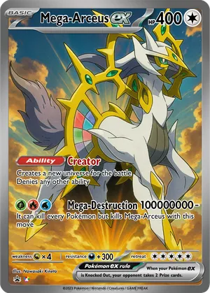 mega arceus pokemon card M Arceus Z GX pokemon card