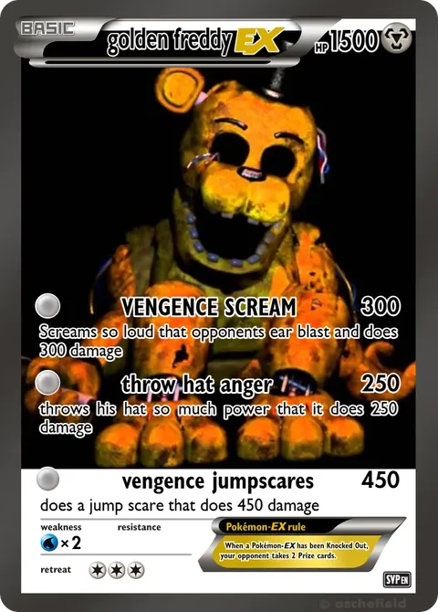 golden freddy pokemon card Pokemon Golden Freddy 1326