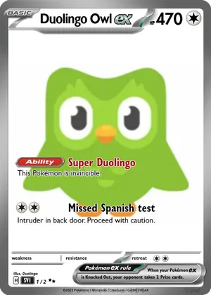 duolingo pokemon card duolingo pokemon card Pokemon Obsidian Flames 023/197 Capsakid