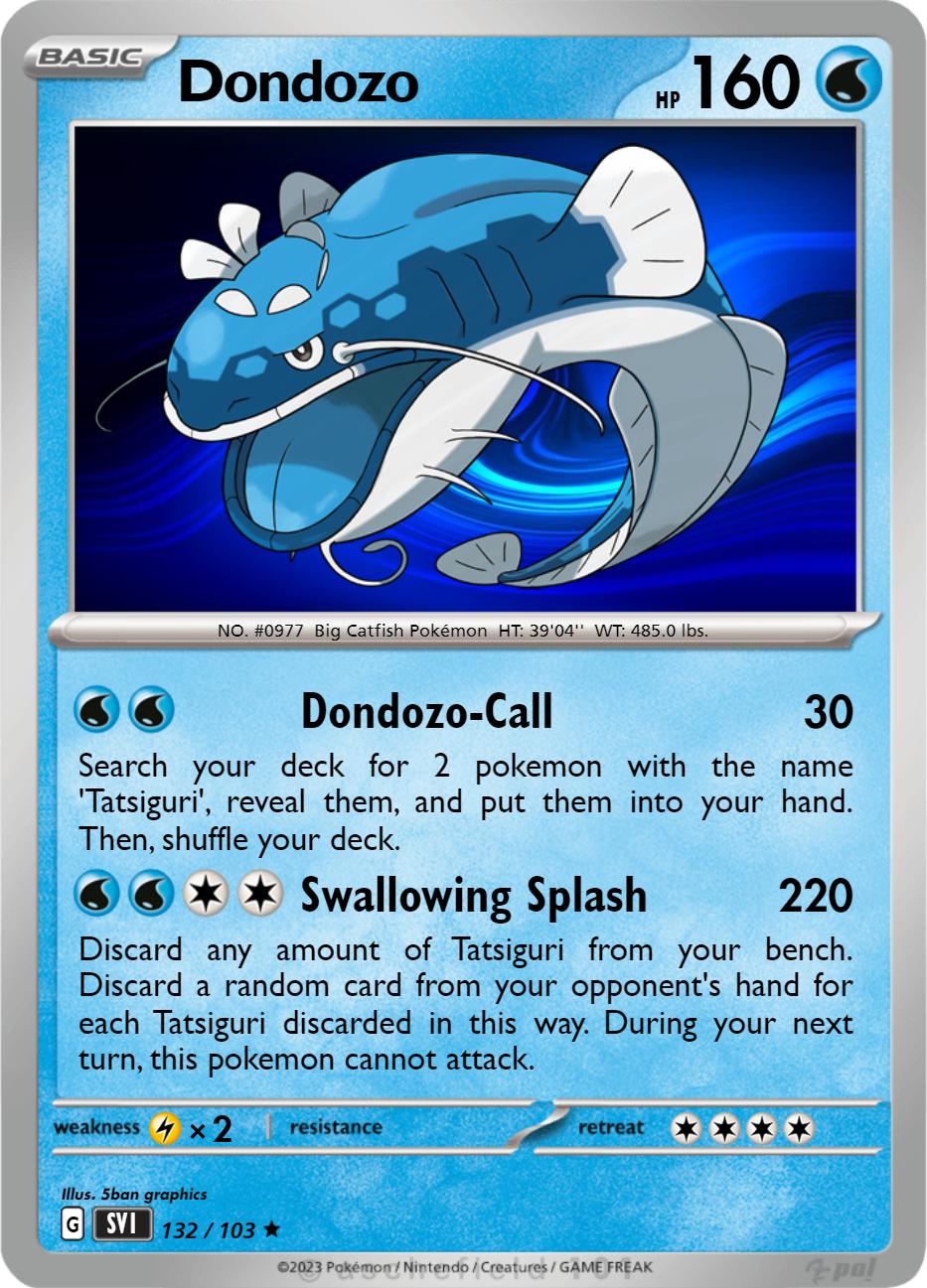 dondozo pokemon card value - 012 Holo Rare Promo [Colorless][Colorless] Dondozo - OhThisCat