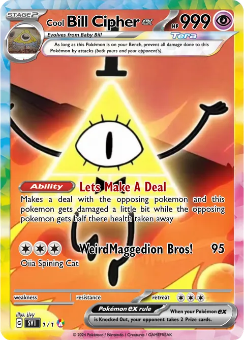 bill cipher pokemon card Bill Cipher card : r/gravityfalls