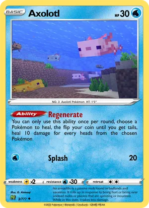 axolotl pokemon card Fairy Pokemon Card - Axolotl