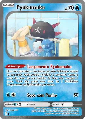 pyukumuku pokemon card (A1 090) Pokmon TCG Pocket Wiki Water Ability Pitch a Pyukumuku Once during your turn Pokemon pyukumuku 1