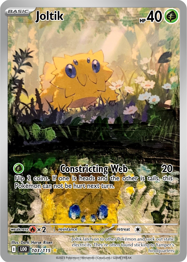 pokemon joltik card Pokmon - Stellar Miracle this attack does 10 more damage Joltik revival Handmade Holo Proxy