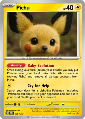 all pichu pokemon cards Card Lot - 3 Uncommon Card Type Pichu - Pikachu-El-Cool