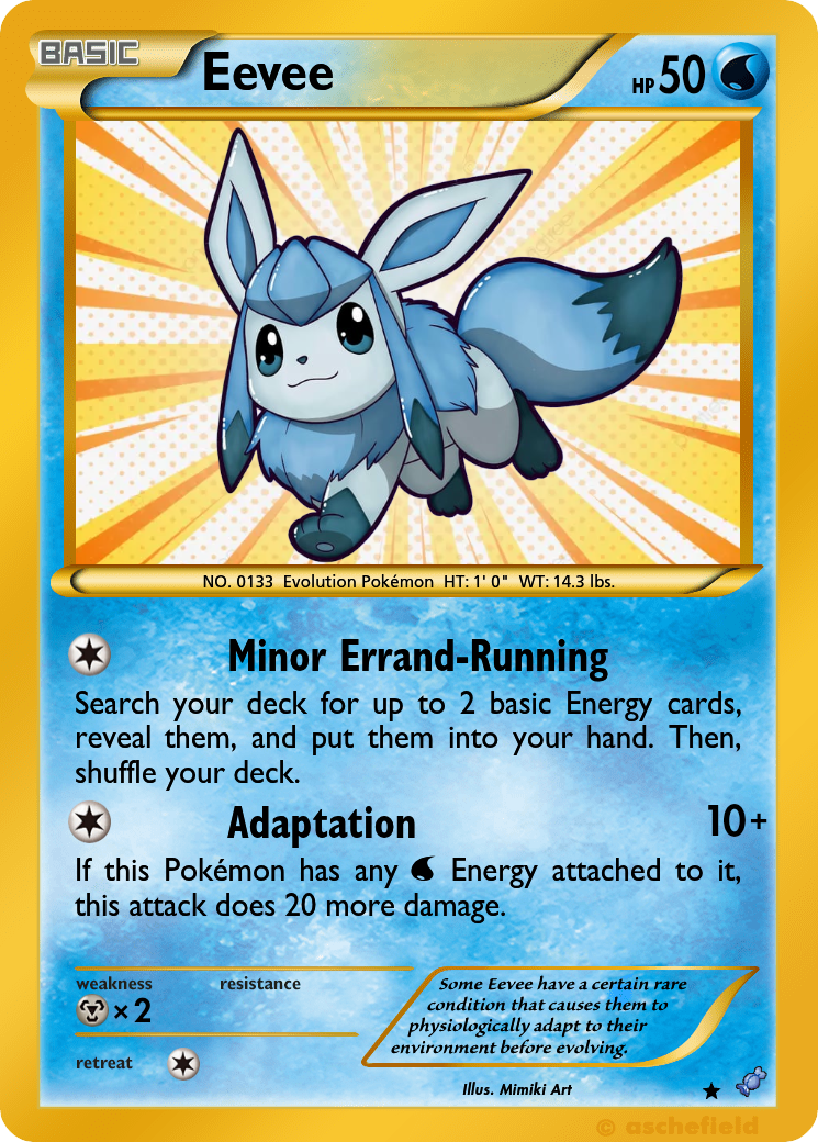original eevee pokemon card you may search your deck for a card that evolves from this Pokémon that is the same type as that Energy card and put it onto this Pokémon to evolve it Pokemon Eevee 51/64 Card Vintage