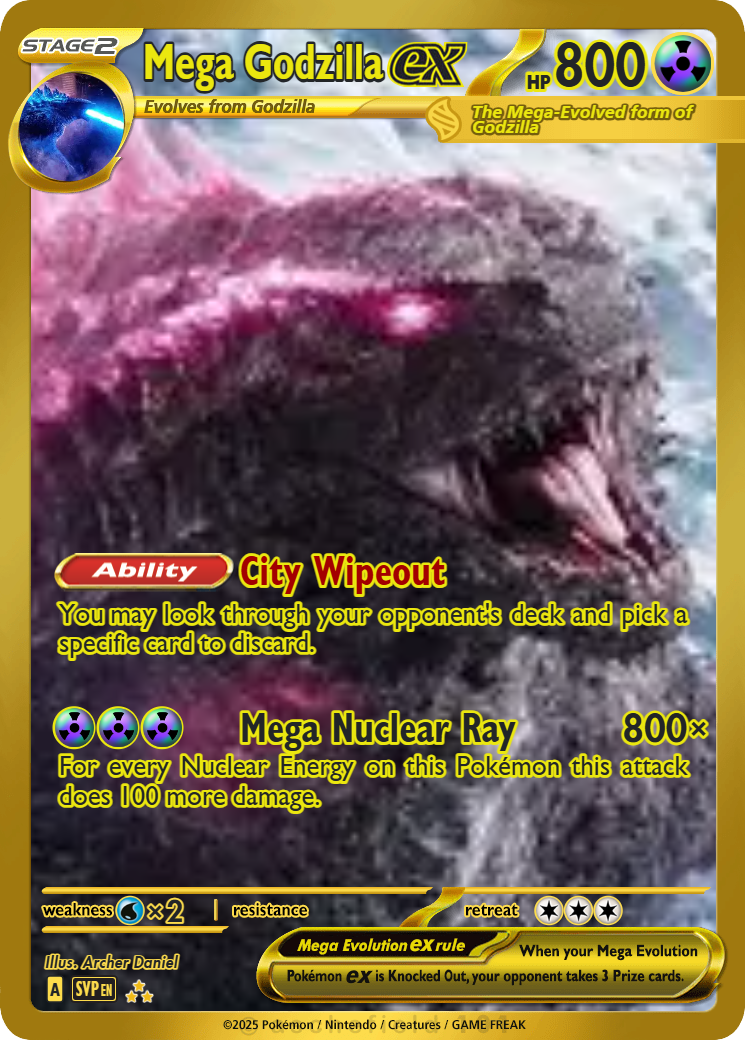 godzilla pokemon card Exclusive Kai-Sei Era Trading #8  East Coast Comics Gojimon Promo Card Foil Set!
