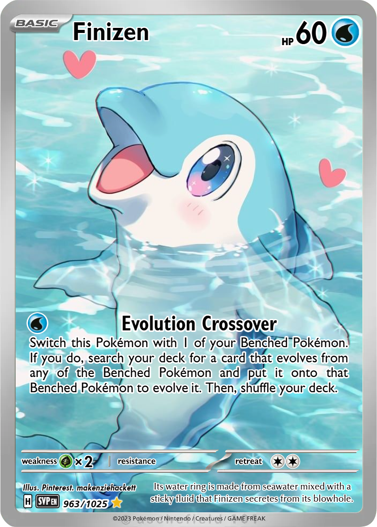 finizen pokemon card Pokemon 2024 Finizen Large Bromide Prism Holo Promo Card #14
