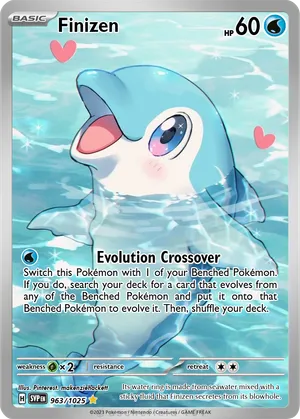 finizen pokemon card Pokemon 2024 Finizen Large Bromide Prism Holo Promo Card #14