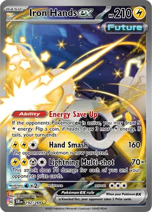 ironing pokemon cards Iron Hands EX 070/182 Raw Card This attacks damage isnt affected by Weakness or Resistance Iron Hands - PokeCool