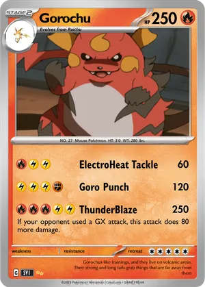 gorochu pokemon card Ash's Gorochu Gym Heroes Revival Handmade Holo Proxy Card