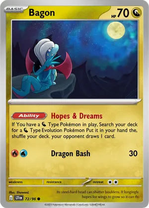 pokemon bagon card EX Dragon Frontiers Dragon Rarity Pokemon TCG - SM6b -