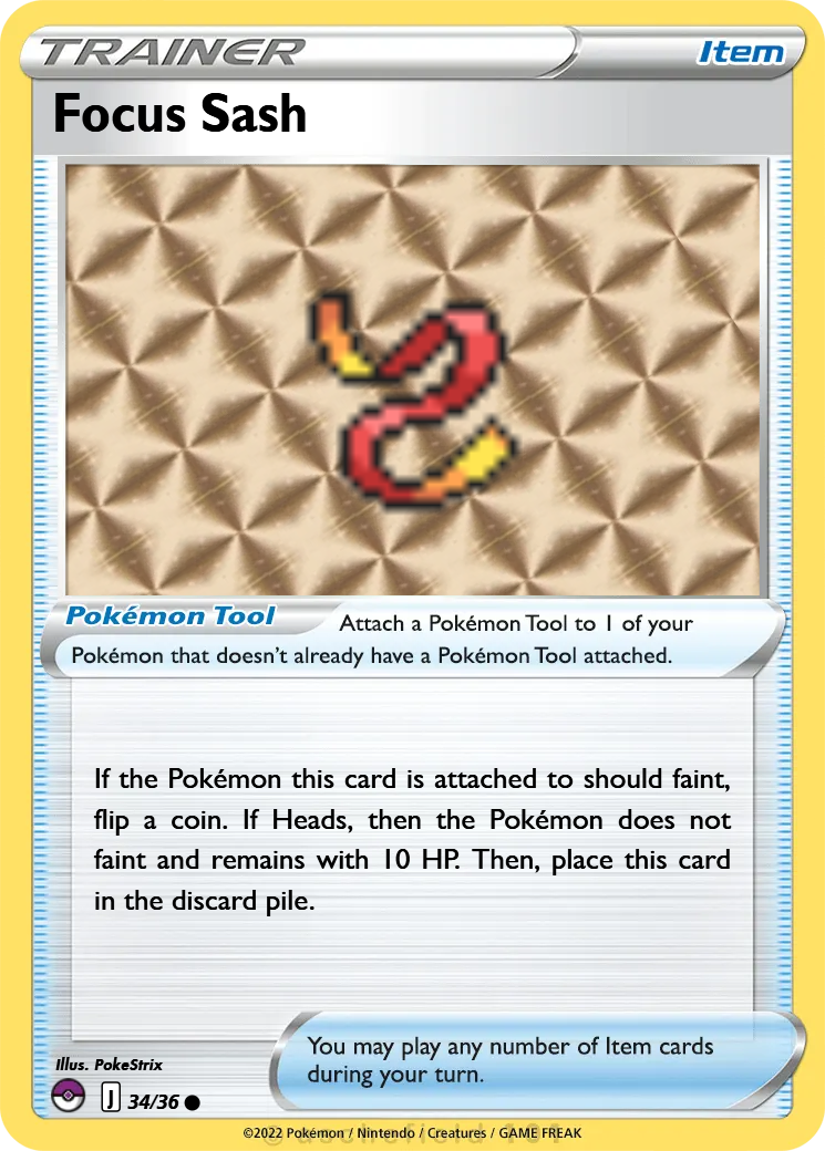 focus sash pokemon card Focus Sash