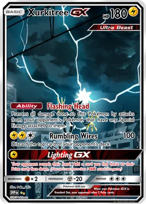xurkitree pokemon card GX Lightning Lighting Pokemon 2017 SM#4+ GX Battle