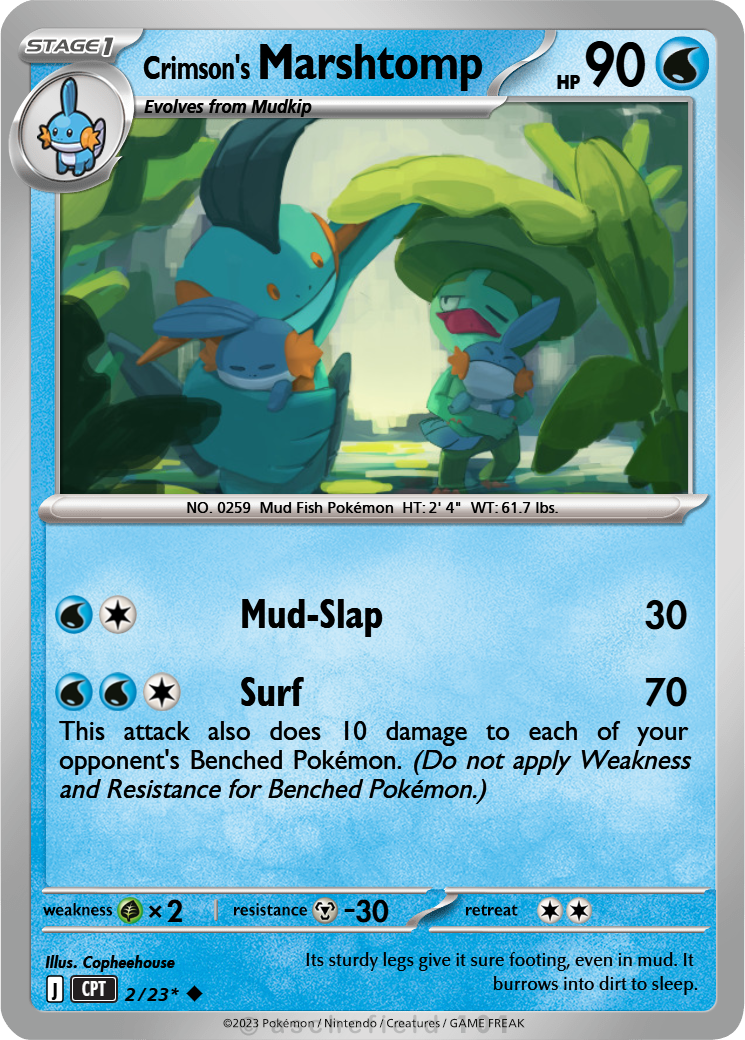marshtomp pokemon card Pokemon TCG - SM7 - 023/096 (C)