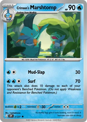 marshtomp pokemon card Pokemon TCG - SM7 - 023/096 (C)