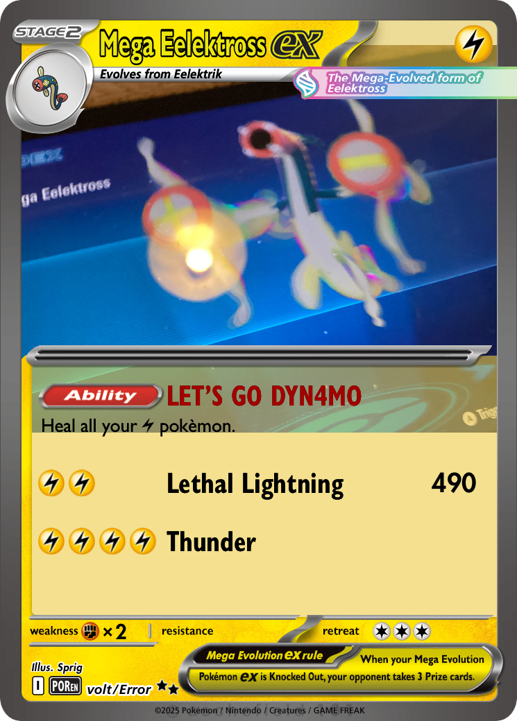 eelektross pokemon card {225/193}Mega ex your opponents Active Pokmon is now Paralyzed Eelektross | Poke Card Generator