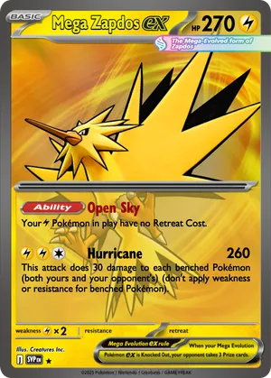mega zapdos ex pokemon card M Zapdos Ex pokemon card